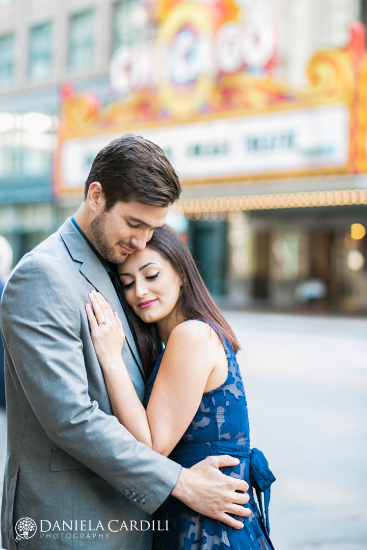 Chicago theater Engagement Photography Session